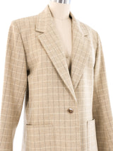 Yves Saint Laurent Tan Wool Blazer Jacket arcadeshops.com