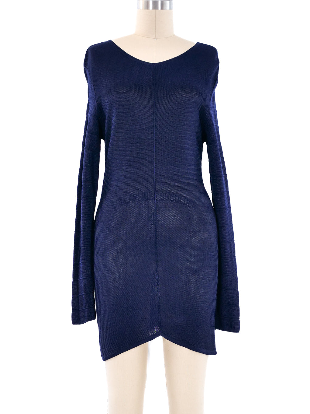 Mugler Ribbed Knit Mini Dress Mugler Ribbed Knit Mini Dress