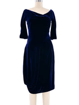 Alexander McQueen Draped Velvet Dress Dress arcadeshops.com