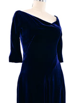 Alexander McQueen Draped Velvet Dress Dress arcadeshops.com
