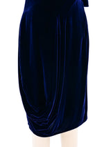 Alexander McQueen Draped Velvet Dress Dress arcadeshops.com