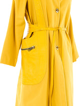 Bonnie Cashin Leather Trimmed Yellow Ensemble Suit arcadeshops.com