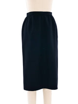 Yves Saint Laurent Tuxedo Striped Midi Skirt Bottom arcadeshops.com