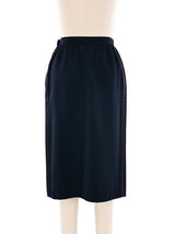 Yves Saint Laurent Tuxedo Striped Midi Skirt Bottom arcadeshops.com