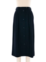 Yves Saint Laurent Button Front Midi Skirt Bottom arcadeshops.com