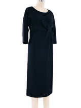 1960's Maggy Rouff Bow Belted Jersey Dress Dress arcadeshops.com
