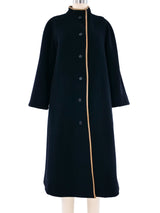 Bonnie Cashin Leather Trimmed Wool Maxi Coat Outerwear arcadeshops.com