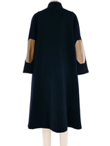 Bonnie Cashin Leather Trimmed Wool Maxi Coat Outerwear arcadeshops.com