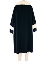 1960's Fur Trimmed Cashmere Swing Coat Outerwear arcadeshops.com