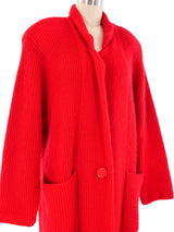 Red Maxi Cardigan Outerwear arcadeshops.com