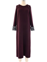 Kenzo Plum Knit Maxi Dress Dress arcadeshops.com