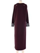 Kenzo Plum Knit Maxi Dress Dress arcadeshops.com