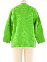 1960's Green Knit Cardigan Jacket arcadeshops.com