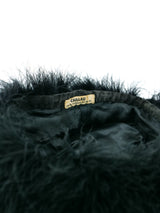 Black Marabou Feather Hat Accessory arcadeshops.com