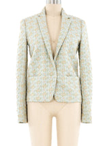 Rochas Mint Lurex Embroidered Blazer Jacket arcadeshops.com