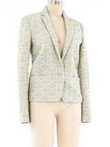 Rochas Mint Lurex Embroidered Blazer Jacket arcadeshops.com