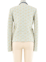 Rochas Mint Lurex Embroidered Blazer Jacket arcadeshops.com
