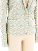 Rochas Mint Lurex Embroidered Blazer Jacket arcadeshops.com