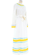 1970's Malcolm Starr Tiered Lace Dress Dress arcadeshops.com