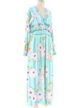 Oscar de La Renta Floral Printed Maxi Dress Dress arcadeshops.com