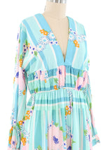 Oscar de La Renta Floral Printed Maxi Dress Dress arcadeshops.com