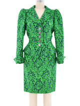 Yves Saint Laurent Floral Brocade Skirt Suit Suit arcadeshops.com