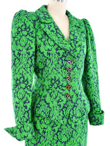 Yves Saint Laurent Floral Brocade Skirt Suit Suit arcadeshops.com