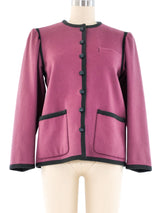 Yves Saint Laurent Mauve Wool Jacket Jacket arcadeshops.com