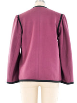 Yves Saint Laurent Mauve Wool Jacket Jacket arcadeshops.com
