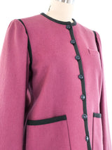 Yves Saint Laurent Mauve Wool Jacket Jacket arcadeshops.com