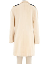 Christian Dior Cream Felted Wool Coat Outerwear arcadeshops.com