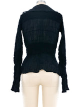 Yoshiki Hishinuma Black Sheer Crinkle Top Top arcadeshops.com