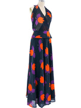 Chloe Tulip Printed Halter Top and Skirt Ensemble Suit arcadeshops.com