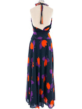Chloe Tulip Printed Halter Top and Skirt Ensemble Suit arcadeshops.com