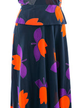 Chloe Tulip Printed Halter Top and Skirt Ensemble Suit arcadeshops.com