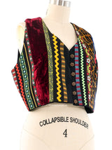 Todd Oldham Patchwork Cropped Vest Top arcadeshops.com