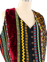 Todd Oldham Patchwork Cropped Vest Top arcadeshops.com