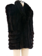 Black Fox Fur Vest Jacket arcadeshops.com