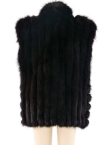 Black Fox Fur Vest Jacket arcadeshops.com