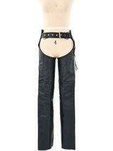 Fringed Leather Western Chaps Bottom arcadeshops.com
