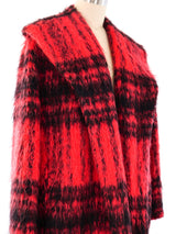 1960's Cherry Mohair Swing Coat Outerwear arcadeshops.com