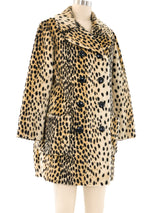 1960's Faux Leopard Swing Coat Outerwear arcadeshops.com