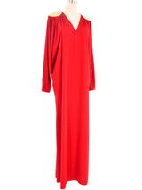 Bill Tice Red Jersey Caftan Dress arcadeshops.com