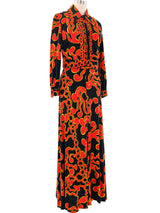 1970's Swirl Printed Jersey Ensemble Suit arcadeshops.com