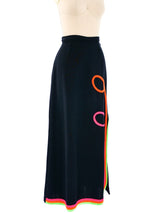 Neon Applique Maxi Skirt Bottom arcadeshops.com