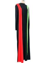 Colorblock Striped Jersey Gown Dress arcadeshops.com