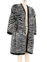 Travilla Ultrasuede Zebra Swing Coat Outerwear arcadeshops.com