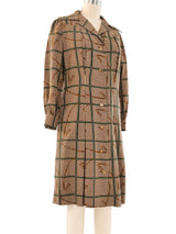 1960's Gucci Equestrian Printed Shirt Dress Dress arcadeshops.com