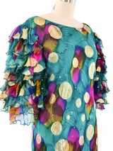 Judy Hornby Peacock Ruffle Dress Dress arcadeshops.com