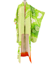 Chartreuse Embroidered Shibori Kimono Jacket arcadeshops.com